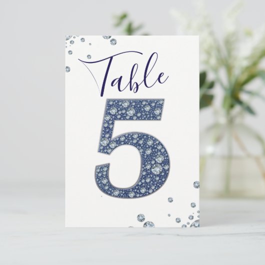 デニム＆ダイヤモンド ブリング スパークル テーブルナンバー 5 ファイブ (スタンド正面)