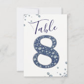 デニム ダイヤモンド ブリング スパークル テーブルナンバー 8 エイト (正面)