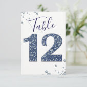 デニム＆ダイヤモンド ブリング スパークル テーブル ナンバー 12 招待状 (スタンド正面)
