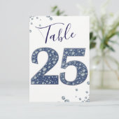 デニム＆ダイヤモンド ブリング スパークル テーブル ナンバー 25 招待状 (スタンド正面)