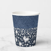 デニム＆ダイヤモンド ブルー ジーン ブリング バースデー パーティー 紙コップ (裏面)