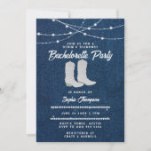 デニム ダイヤモンド ホワイト ブーツ ライト ブライズゲート 招待状 (正面)