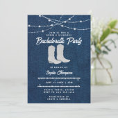 デニム ダイヤモンド ホワイト ブーツ ライト ブライズゲート 招待状 (スタンド正面)