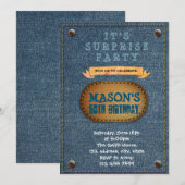 デニム テーマ パーティー 招待状 (正面/裏面)