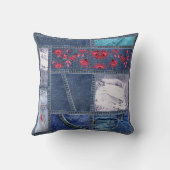 デニム・パッチワインスパイアーク クッション (裏面)