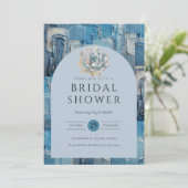 デニム ブライダルシャワー 招待状 (スタンド正面)