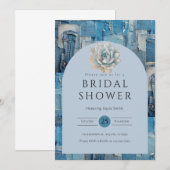デニム ブライダルシャワー 招待状 (正面/裏面)
