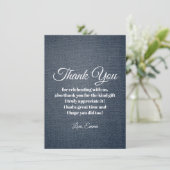 デニム、ブルージーンズ、カウボーイ、ウェスタンの感謝カード 招待状 (スタンド正面)