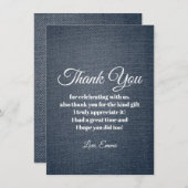 デニム、ブルージーンズ、カウボーイ、ウェスタン感謝カード 招待状 (正面/裏面)