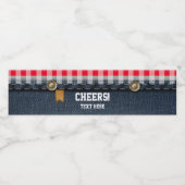 デニム、ブルージーンズ、カウボーイ、ウェスタン ペットボトルラベル (シングルラベル)