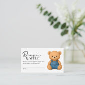 デニム ブルー ジーン ベイビー シャワー おむつラッフル エンクロージャーカード (スタンド正面)
