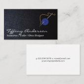 デニム | ボタンニードルと糸 名刺 (正面/裏面)