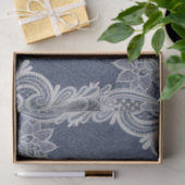 デニム&レースグラム素朴モノグラエレガントムイニシャル 薄葉紙 (ギフト)