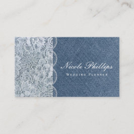 デニム&レースシックエレガントクラッシー名刺 名刺