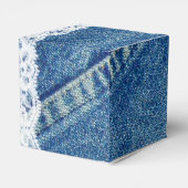 デニム&レースプリント結婚式の引き出物ボックスカスタム フェイバーボックス (裏面サイド)