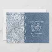 デニム&レース素朴ブライダルシャワーパーティの招待状 招待状 (裏面)