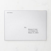 デニム&ワイルドフラワー結婚ズトリフォールド招待状 三つ折り招待状 (カバー)