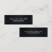 デニム | 白ステッチ縁ど スキニー名刺 (正面/裏面)