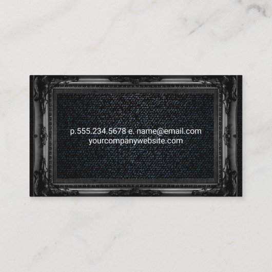デニム |黒いフレファンシーーム 名刺 (裏面)