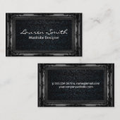 デニム |黒いフレファンシーーム 名刺 (正面/裏面)