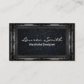 デニム |黒いフレファンシーーム 名刺 (正面)