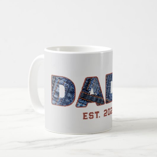 デニムDADA 新しいパパへのギフト コーヒーマグカップ (正面左)