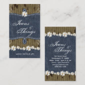 デニムnデイジーズウッド名刺シャビーシック 名刺 (正面/裏面)