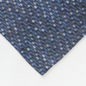 デニモダンムフェイクスタイルモノグラム名 フリースブランケット (角)