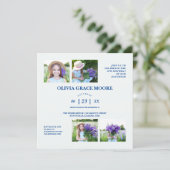 デニユニセックスム色数々の星の子供誕生日 招待状 (スタンド正面)