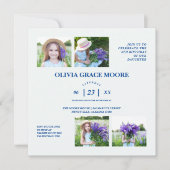 デニユニセックスム色数々の星の子供誕生日 招待状 (正面)