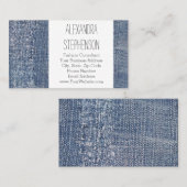 デニ擦り切れたムジーンズファッション服店 名刺 (正面/裏面)