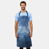 デニ擦り切れたム生地、テクスチャ付き背景。 エプロン (着用した状態)