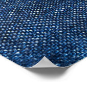 デニ擦り切れたム生地、テクスチャ付き背景。 ポスター (角)