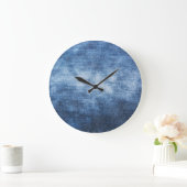 デニ擦り切れたム生地、テクスチャ付き背景。 ラージ壁時計 (ホーム)