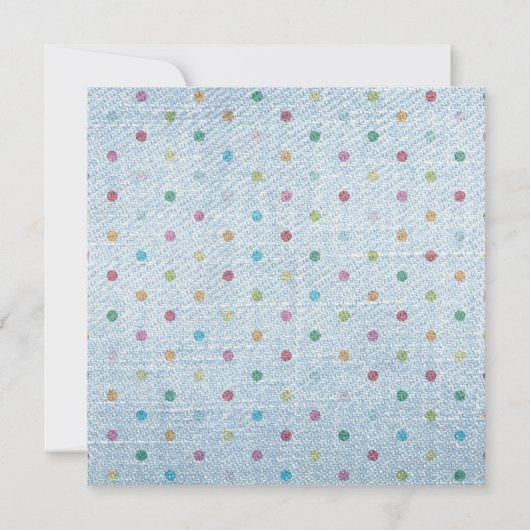 デニ数々のム色水玉模様誕生日 招待状 (裏面)