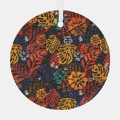 デニ離れム、シームレスなプリント。 ガラスオーナメント (裏面)