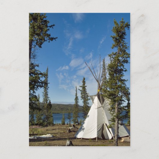 デネ族が集まるノースウェスト準州。 ポストカード (正面)