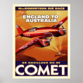デハヴェランドDH88彗星エアレーサー ポスター (正面)