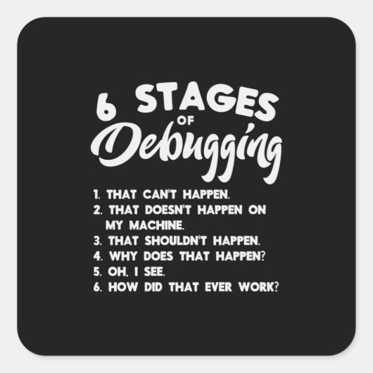 デバッグのプログラム6ステージ スクエアシール (正面)