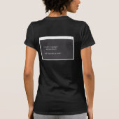 デバッグは破滅的 コーディング 猫のユーモア Tシャツ (裏面)