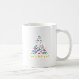 デバッグコードのクリスマスツリーアート コーヒーマグカップ