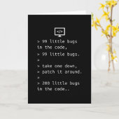 デバッグコードギフトのプロおもしろいグラム カード (黄色い花)