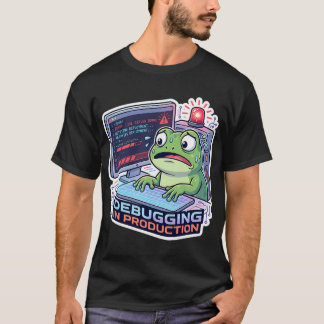 デバッグ中のカエル - 面白いプログラマ& Tシャツ