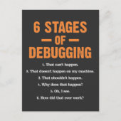 デバッグCoder Bug Codingコンピュータプログラマ ポストカード (正面)