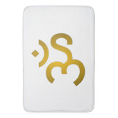 デバナガリオムホワイト バスマット (正面縦)