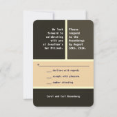 デビはっきりしたッドバー（ユダヤ教の）バル・ミツバーRSVP返信 招待状 (裏面)