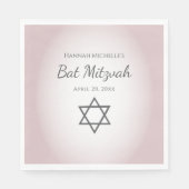 デビエレガントッド・バルミツワーの赤面・ピンク・スター スタンダードランチョンナプキン (正面)