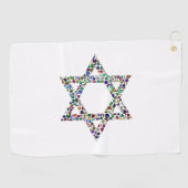 デビカラフルッドの星 ゴルフタオル (横)