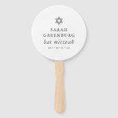 デビシンプルエレガントドモダンバルミツワーの星 ハンドファン (正面)