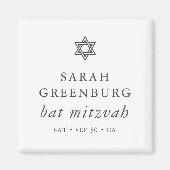 デビシンプルエレガントドモダンバルミツワーの星 マグネット (正面)